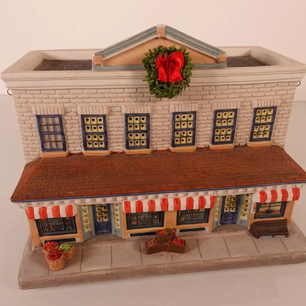 Hawthorne Village Welcome to Mayberry Floyd's Barbershop 1994 with Wreath no Box
